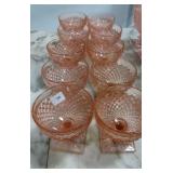 3 3/4" PINK MISS AMERICA FOOTED FRUIT CUP 3 3/4" PINK MISS AMERICA FOOTED FRUIT CUP