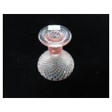 3 1/2" PINK MISS AMERICA CANDLESTICK 3 1/2" PINK MISS AMERICA CANDLESTICK