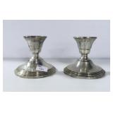 PAIR 3" "PREISNER" STERLING SILVER WEIGHTED PAIR 3" "PREISNER" STERLING SILVER WEIGHTED
