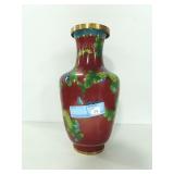 13" ENAMEL OVER BRASS ASIAN STYLE VASE 13" ENAMEL OVER BRASS ASIAN STYLE VASE