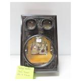 VINTAGE WOODEN STEREOSCOPE WITH 14 SLIDES VINTAGE WOODEN STEREOSCOPE WITH 14 SLIDES
