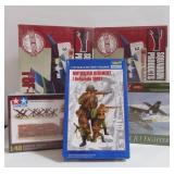 5 MODEL KITS: 2 MILITARY, PULSE JET FIGHTER & 2 5 MODEL KITS: 2 MILITARY, PULSE JET FIGHTER & 2