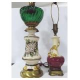 2 MISMATCHED TABLE LAMPS - 1960 2 MISMATCHED TABLE LAMPS - 1960