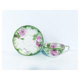 LIMOGES COLLECTOR CUP AND SAUCER LIMOGES COLLECTOR CUP AND SAUCER