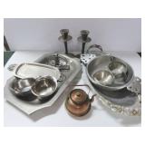 GROUPING: TINWARE, PEWTER, SILVERPLATE, ETC. GROUPING: TINWARE, PEWTER, SILVERPLATE, ETC.