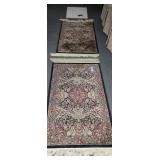 3 RUGS: 2 ORIENTAL STYLE AND 1 ACCENT MAT