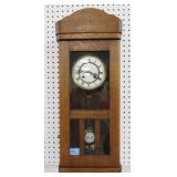 MISSION STYLE OAK WALL CLOCK