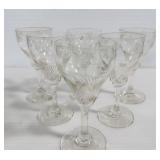 SET OF 6 CRYSTAL CORDIALS