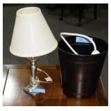 GROUPING: LAMP, WASTE CAN, ELECTRICAL OUTLET