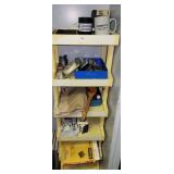 PLASTIC SHELF AND CONTENTS: PLAYING CARDS,