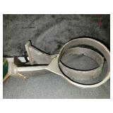 2 CAST IRON WALL MOUNT OIL LAMP HOLDERS