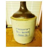 2 GALLON BROWN AND WHITE CROCK - "PROPERTY
