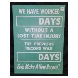 INJURY  ON THE JOB CHALK BOARD