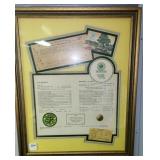 SOUTHERN RAILWAY FRAMED PAPER MEMORABILIA