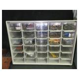 PARTS BIN WITH ASSORTED KEYCHAINS, TOY