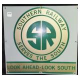 SOUTHERN RAILWAY METAL SIGN - 17" SQUARE
