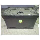 RAILROAD STRONG BOX WITH KEY - 20" X 12" X 12"