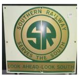 SUOTHERN RAILWAY METAL SIGN - 16" SQUARE -
