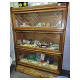 3 SECTION OAK BARRISTER BOOK CASE -