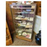 GLASS FRONT AND SHELVES DISPLAY CASE -
