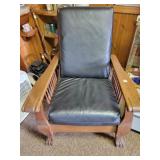 OAK MURPHY CHAIR -  LIONS PAW FEET