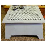 GRAY METAL STEP BOX - NEEDS FEET PADS