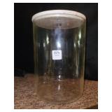 CORNING COVERED GLASS JAR