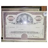 ALCO PRODUCTS STOCK CERTIFICATE