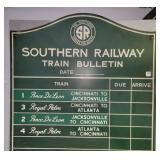 SOUTHERN RAILWAY TRAIN BULLETIN CHALK BOARD