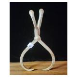 ANTIQUE ICE TONGS - WHITE PAINT