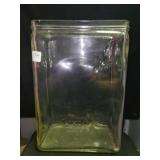 GLASS OPEN TOP CONTAINER - 10" X 5" X 15"