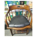 OAK BARREL BACK DESK CHAIR