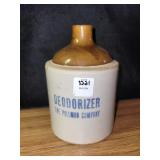 THE PULLMAN CO. "DEODORIZER" QUART CROCK
