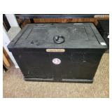 RAILROAD STRONG BOX WITH KEY - 24" X 15" X 15"