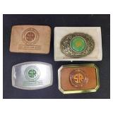 4 SOUTHERN RAILWAY BELT BUCKLES