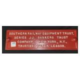CAST IRON SOUTHERN RAILWAY PLAQUE - SERIES JJ