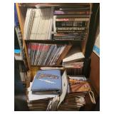 BOOKCASE WITH BOOKS, MAGAZINES AND CALENDARS