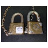 2 YALE PADLOCKS - NO KEYS