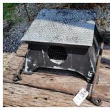 RAILROAD STEP BOX AND 2 IRON GRAB BARS