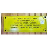 CAST IRON "RIGGS NATIONAL BANK OF WASHINGTON