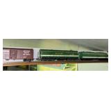 HO SCALE MODEL TRAIN: 2 LOCOMOTIVES AND 10