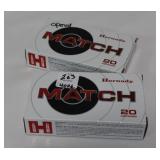 40 ROUNDS HORNADY MATCH, 308 WIN. 115 GR.
