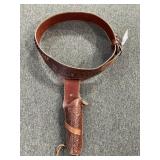 COWBOY LEATHER HOLSTER & BELT