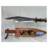 14-1/2 HUNTING KNIFE W/LEAHTER SHEATH