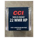 CCI MAXI-MAG 22 WMR HP JHP 40 GR.