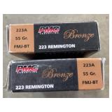 2 PMC BRONZE 223 A 55 GR AMMO - 40 ROUNDS