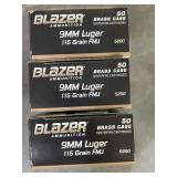 150 ROUNDS BLAZER BRASS CASE