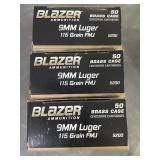 150 ROUNDS BLAZER BRASS CASE