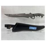 FULL TANG 13" BOWIE KNIFE W/ LEAHTER SHEATH