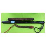 2 NIGHT STICKS AND VINTAGE SLAP JACK